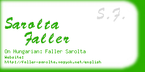 sarolta faller business card